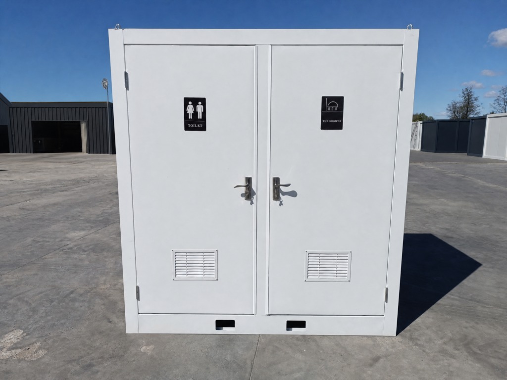 Cabines sanitaires, cabines WC avec douche, 1,3 × 2,1 m