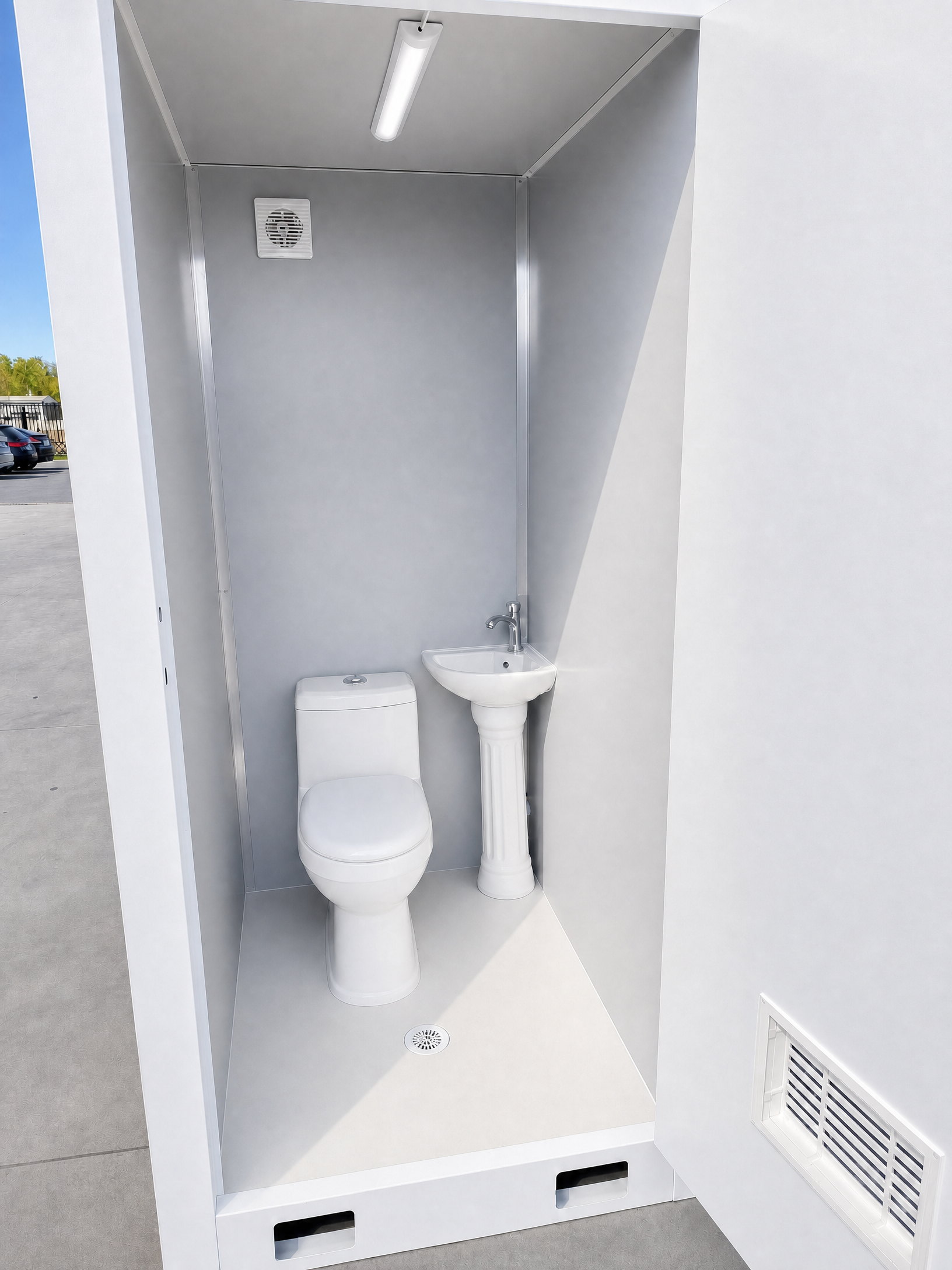 Cabines sanitaires, cabines WC 1,3 × 1,1 m