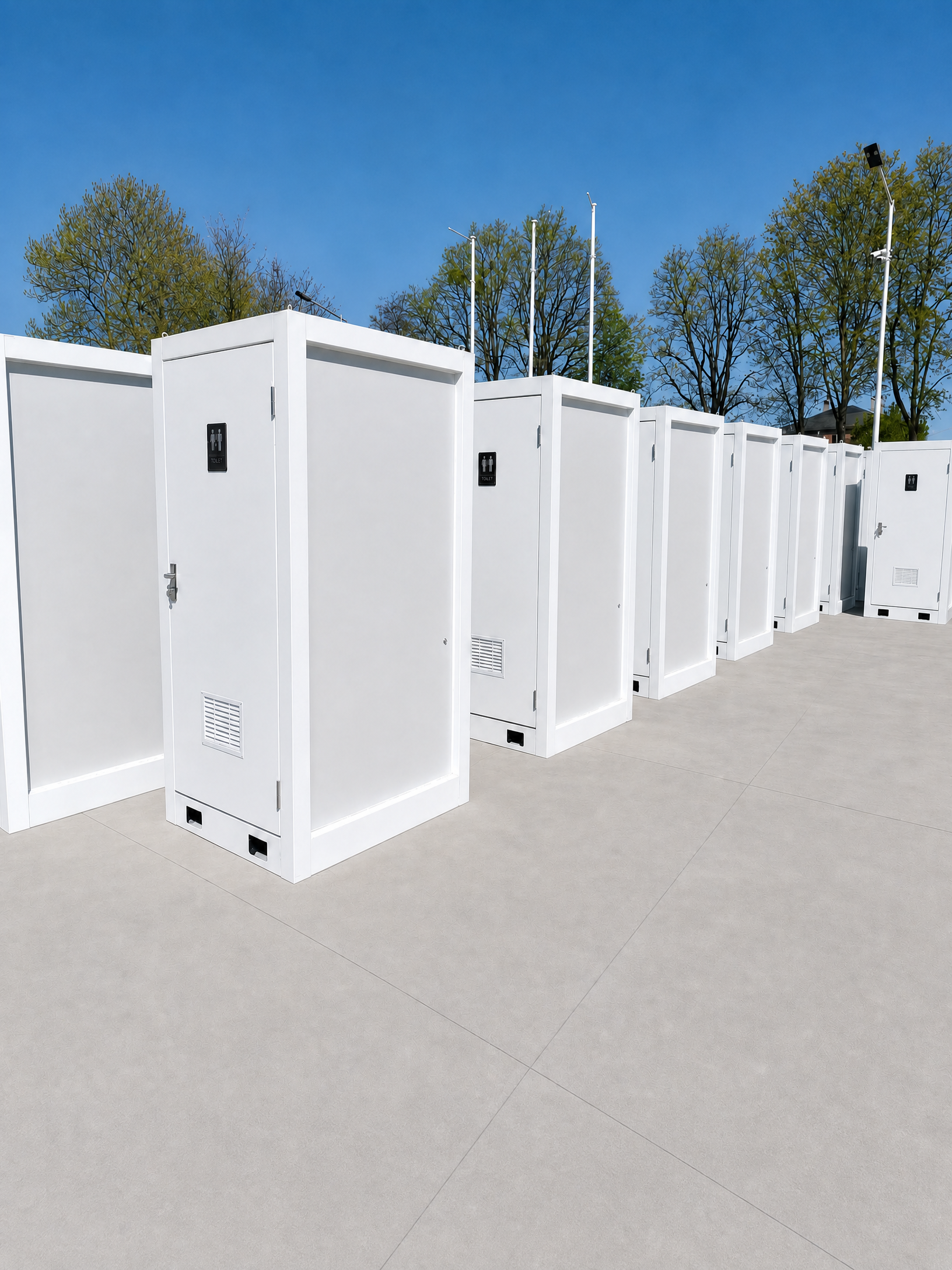 Cabines sanitaires, cabines WC 1,3 × 1,1 m