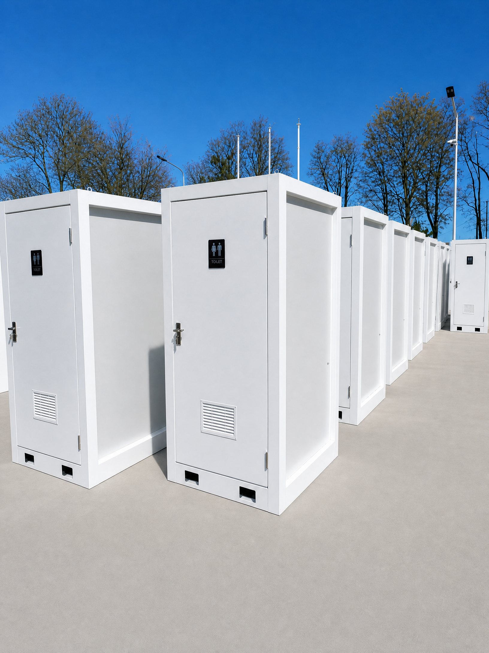 Cabines sanitaires, cabines WC 1,3 × 1,1 m
