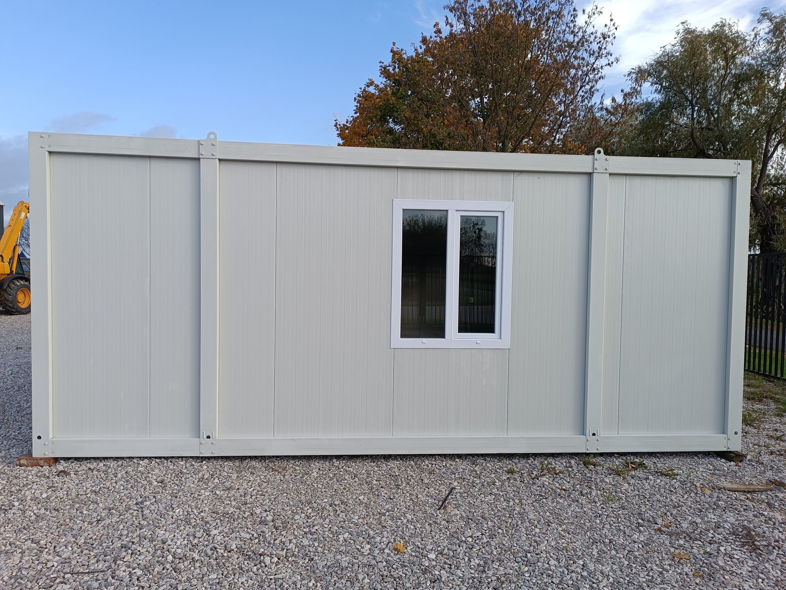 Bungalow bureau , d’habitation ou de bureau — blanc, 6 × 7,2 m, triple et assemblé