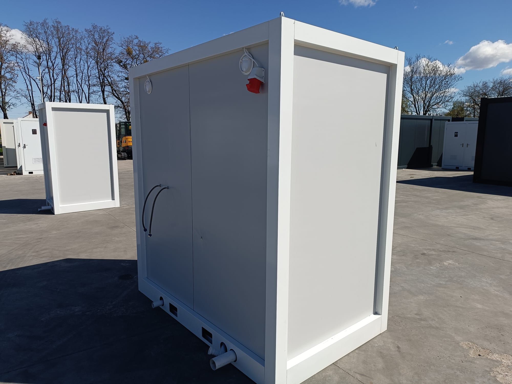 Cabines sanitaires, cabines WC avec douche, 1,3 × 2,1 m