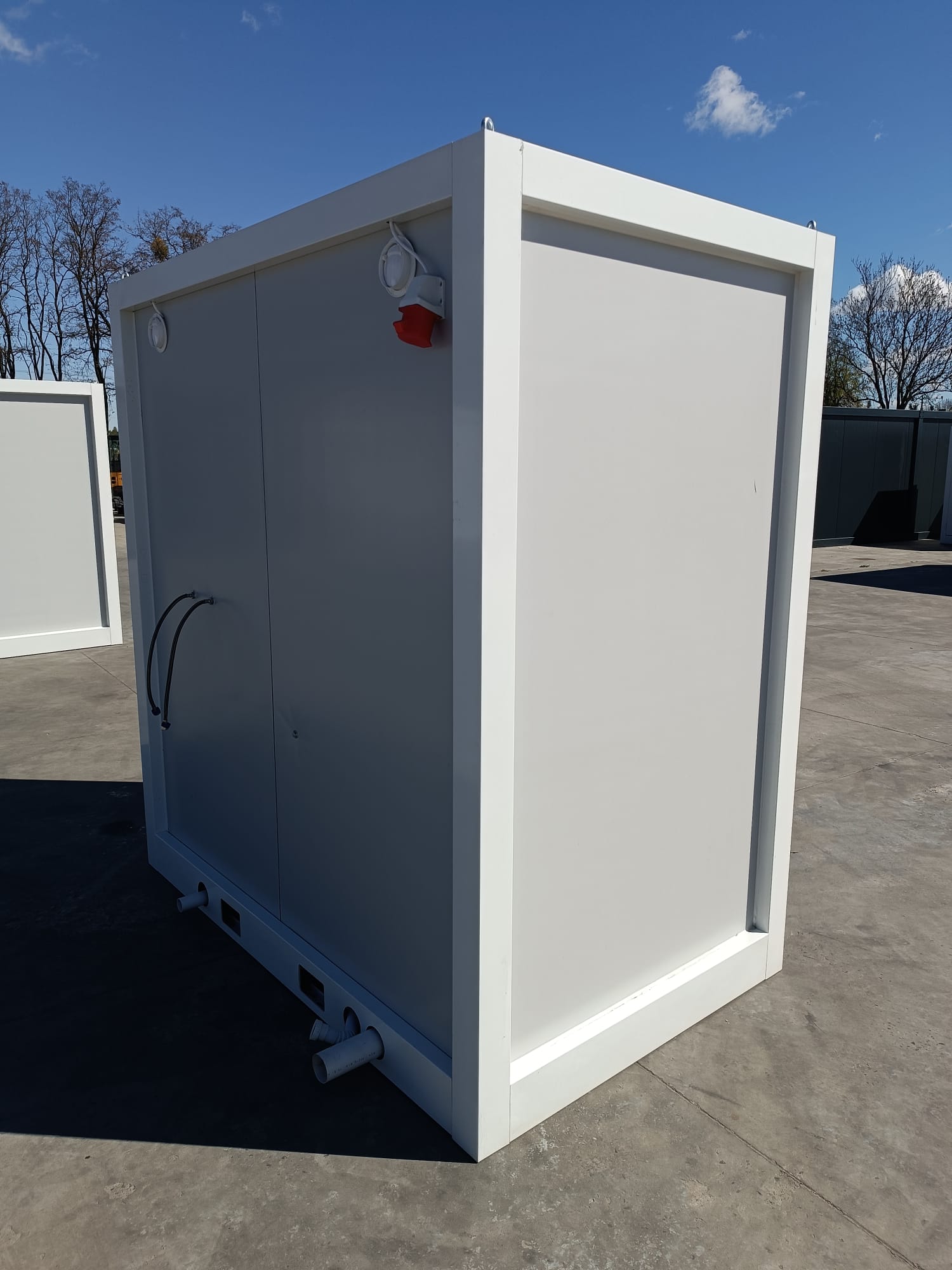 Cabines sanitaires, cabines WC avec douche, 1,3 × 2,1 m