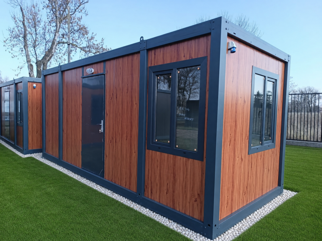 BUNGALOW BUREAU 6 x 2,4 m MOTIF BOIS